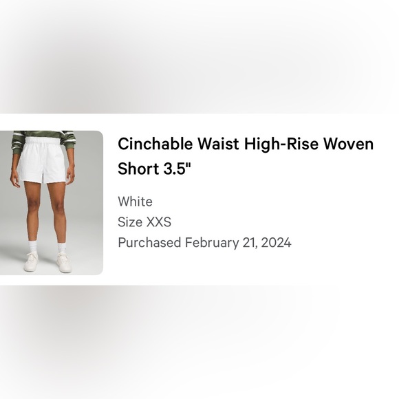 Lululemon Cinchable Waist High-Rise Woven Shorts 3.5” - Picture 7 of 7